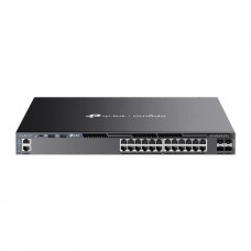 Omada 24-Port Gigabit Stackable L3 Managed PoE+ Switch with 4 10G Slots